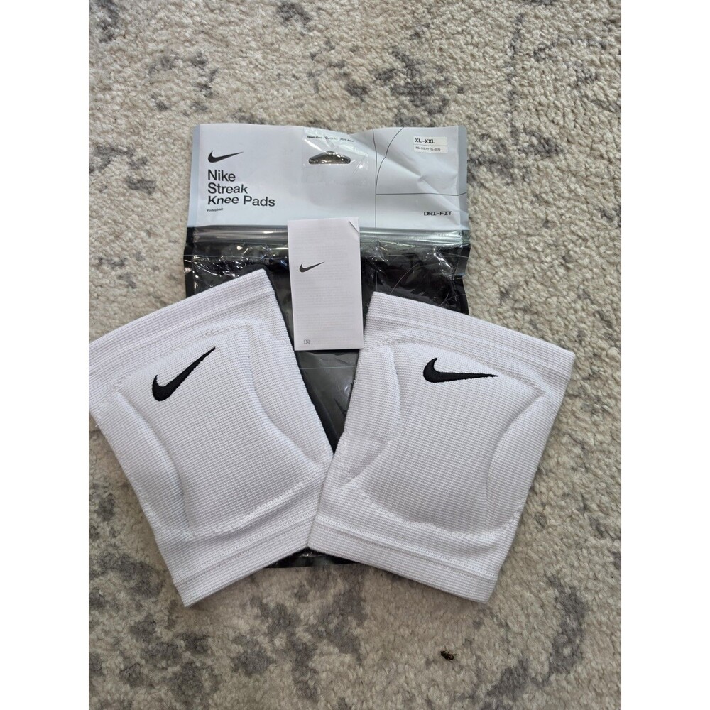 Nike Streak Dri-FIT Volleyball Knee Pads White XL-XXL White Black